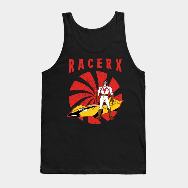 Retro Racer X Tank Top by OniSide